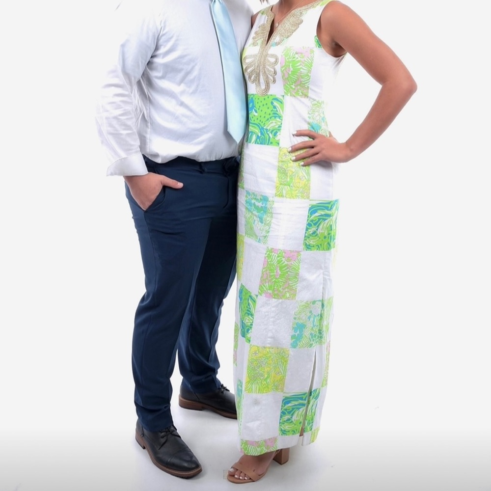 Lilly pulitzer patchwork long dress